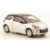 Citroen DS3, argento/nero , 2010, modello di automobile, modello prefabbricato, Norev 1:87 Modello esclusivamente da collezionedi Norev