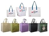 3 Insulated Tote Bags, White Combo+Reusable Grocery Tote Bag 5 Pack Combo