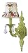 pistachio 1-arm wall sconce w/ ivory ribbon embroidery shade