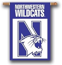Northwestern Wildcats 2-Sided 28" X 40" Banner W/ Pole Sleeve - NCAA