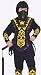 Kids Boys Halloween Costume Black Ninja Master Outfit M Boys Medium (8-10)
