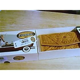 Authentic Fossil Cargo Flap Clutch Saddle Wallet