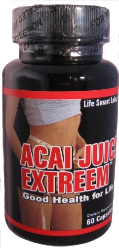 Life Smart Labs -ACAI Juice Extreem - HIGH POTENCY ACAI BERRY Natural Nutrition, Energy, for Weight Loss Detox Diet 60 Caps, 1300 Mg