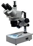 Trinocular Stereo Microscope 10x-20x-30x-60x with Dual Lights