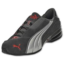 PUMA Men's Cell Jago 6 Suede Running Shoes, Dark Shadow/Silver Metallic/Grey/Red
