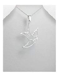 Bird Pendant Necklace In 92.5 Sterling Silver
