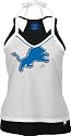 Detroit Lions Women's White/Black Double Time Tank Top