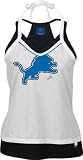 Detroit Lions Women's White/Black Double Time Tank Top