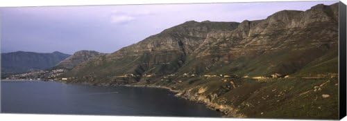 Road towards a mountain peak with town, Mt Chapman's Peak, Canvas Art Size 27 X 9