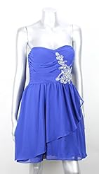 Strapless Corset   Waistline Polyester  Pleated  Dress With Rhinestones