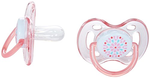 Avent Contemporary Freeflow Pacifier - Pink - 0 - 6 Months - 2 Ct