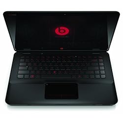 HP ENVY 14 BEATS Notebook EXTREME 16GB RAM (Intel Core i7-2860QM second generation QUAD Processor - 2.50GHz with TURBO BOOST to 3.60GHz, 16 GB RAM, 80GB SSD + 1TB Hard Drive (1080 GB total), slot-loading DVD burner, BEATS AUDIO, 14.5-inch WIDESCREEN display, Windows 7) ULTRA thin Laptop PC LIMITED BEATS BLACK EDITION