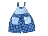 Shortalls Pleated Twill for boys and girls 100% cotton Dark Blue Swirls
