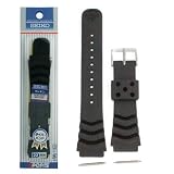 Seiko Rubber Watch Band Curved Line 22mm for Divers Model