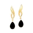 14k Gold & Black Onyx Drop Earrings