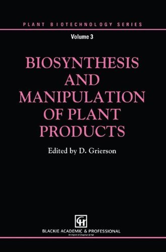 Biosynthesis and Manipulation of Plant Products: Volume 3 (Plant Biotechnology Series)