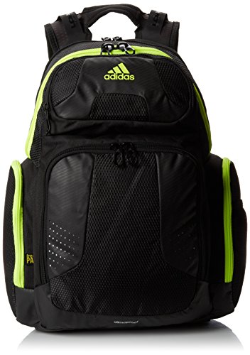 adidas Climacool Strength Backpack, Black/Solar Yellow, 19 3/4 x 13 3/4 x 9-Inch