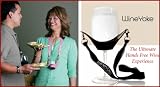 "WineYoke" Party Time Hand Free Wine Glass Holder Necklace - Set of 2 (PINK & BLACK)
