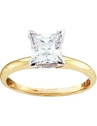 0.50CTW-(EXCE) PRINCESS DIAMOND SOLITAIRE