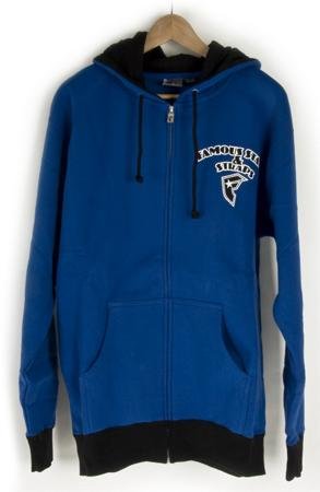 Famous Stars and Straps Keep Smiling Men's Hooded Zip Sweatshirt - Blue