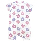 ヘリアンタス 半袖ジャンプスーツ #1008 ピンクフラワー XL