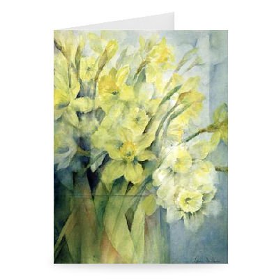 Daffodils, Uncle Remis and Ice Follies by Karen Armitage - Greeting Card (Pack of 2) - 7x5 inch - Art247 - Standard Size - Pack Of 2