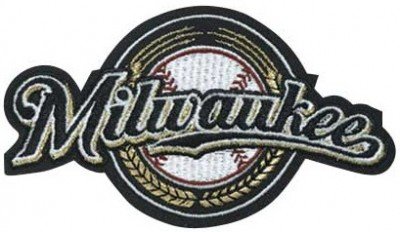 Milwaukee Brewers Away Jersey Script MLB Team Logo Patch