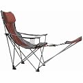 Travel Chair with Footrest - Red/ Gray