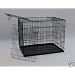48" Three Doors Dog Pet Bed House Folding Metal Crate Cage Kennel W/metal Pan and Free Divider