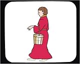 Decorated Mouse Pad with carrying, Japan, kimono, gown, bucket,