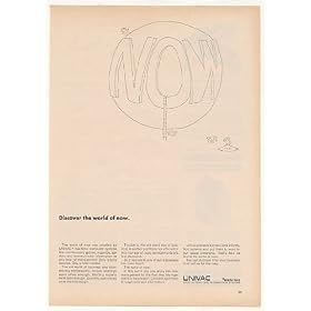 1970 Univac Real-Time Computer Systems World of Now Print Ad