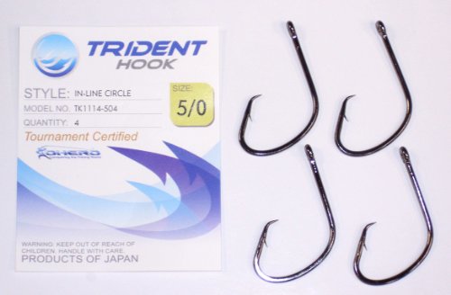 Ohero Trident In-Line Circle Hook - Size 3 0 - 5pcs