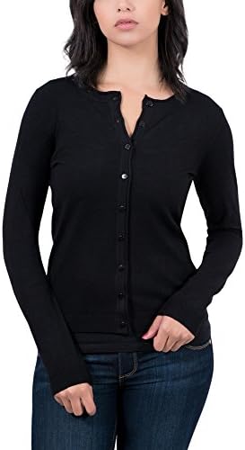 Real Cashmere Black Cardigan Womens Sweater