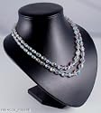 Vintage Glass or rainbow Crystal Bead 2 stand necklac