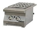 Solaire Double Built-In Side Burner for Propane Grills, Stainless Steel