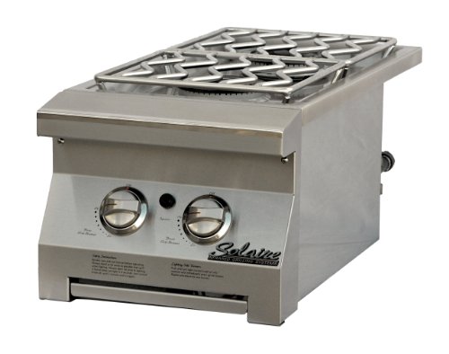 Solaire Double Built-In Side Burner for Propane Grills - Stainless Steel
