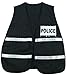 MCR Safety ICV207 Incident Command Polyester/Cotton Safety Vest with 1-Inch White Reflective Stripe, Black