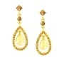 Dramatic Drops Crystal Embrace Golden Teardrop Earrings