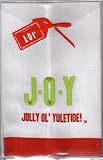 Mud Pie J.O.Y. Yuletide Holiday/ Christmas Linen Towel