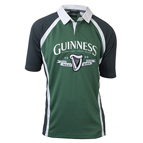 Guinness Green Trademark Rugby Jersey, Green, X-Large
