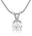 Platinum Round Diamond Solitaire Pendant (1/4 ct, G-H Color, VS2 Clarity)