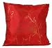 Exquisitely Silky Red with Golden Flowers Pillow Sham