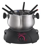 Temptations by Russell Hobb 13521 Chocolate Fondue Set with 1 ltr capacity, thermostat and 4 forks