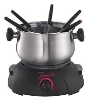 Temptations by Russell Hobb 13521 Chocolate Fondue Set with 1 ltr capacity, thermostat and 4 forks