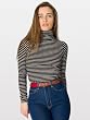 American Apparel Stripe Cotton Spandex Jersey Long Sleeve Turtleneck