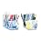 CEP5807403 - Desktop Organizer,8 Compartments,5-3/5x6x3-3/5,Ice Blue