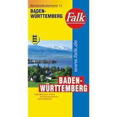 Falk Bundesl�nderkarte Deutschland Baden-W�rttemberg 1:300 000