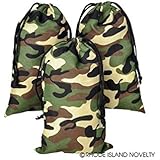 Camouflage Drawstring Bags - 1 Dozen