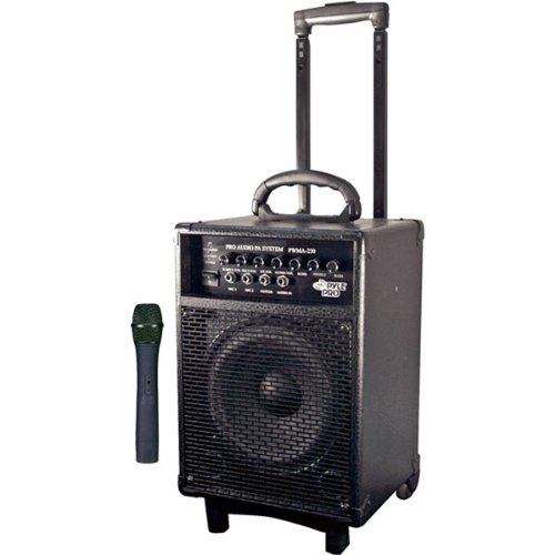 PYLE-PRO PWMA230 - 200W VHF Wireless Battery Powered PA System