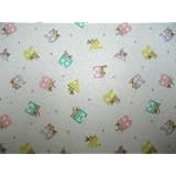 Fitted Crib Toddler Sheet - Girls Bear ABC - Made... by sheetworld